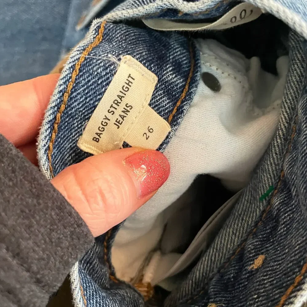 Madewell Baggy Straight High Rise Jeans Size 26